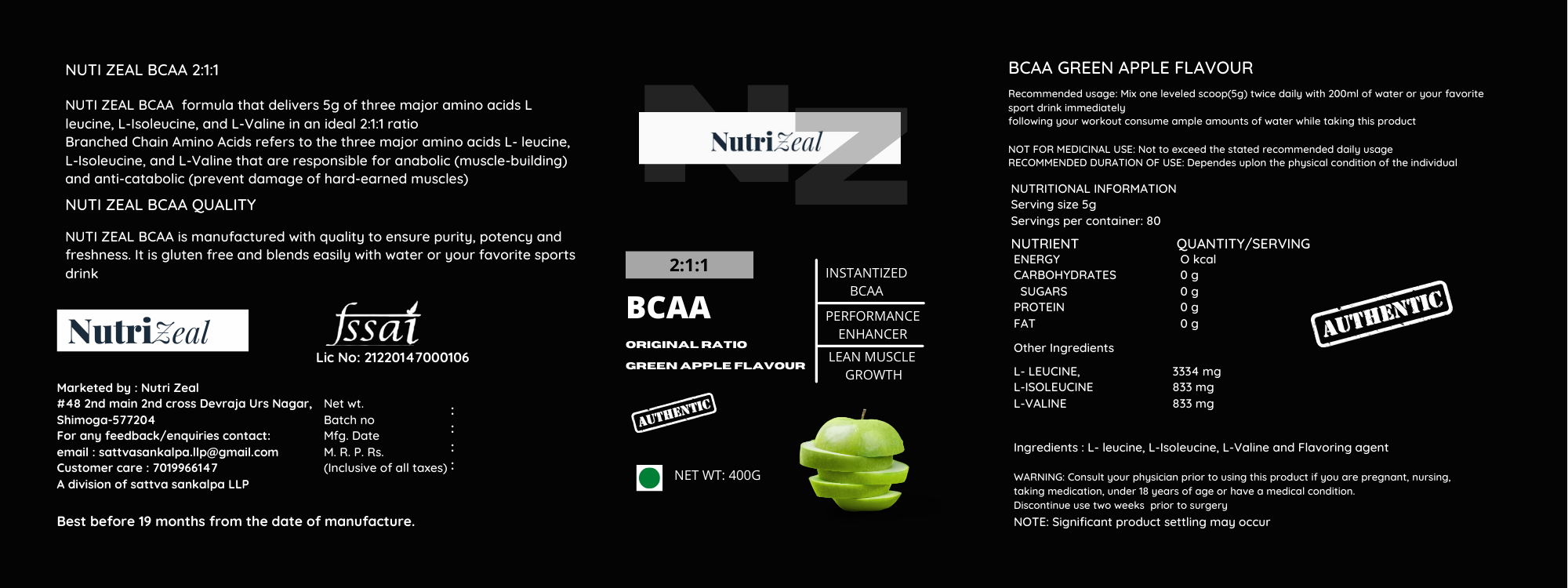 BCAA GREEN APPLE